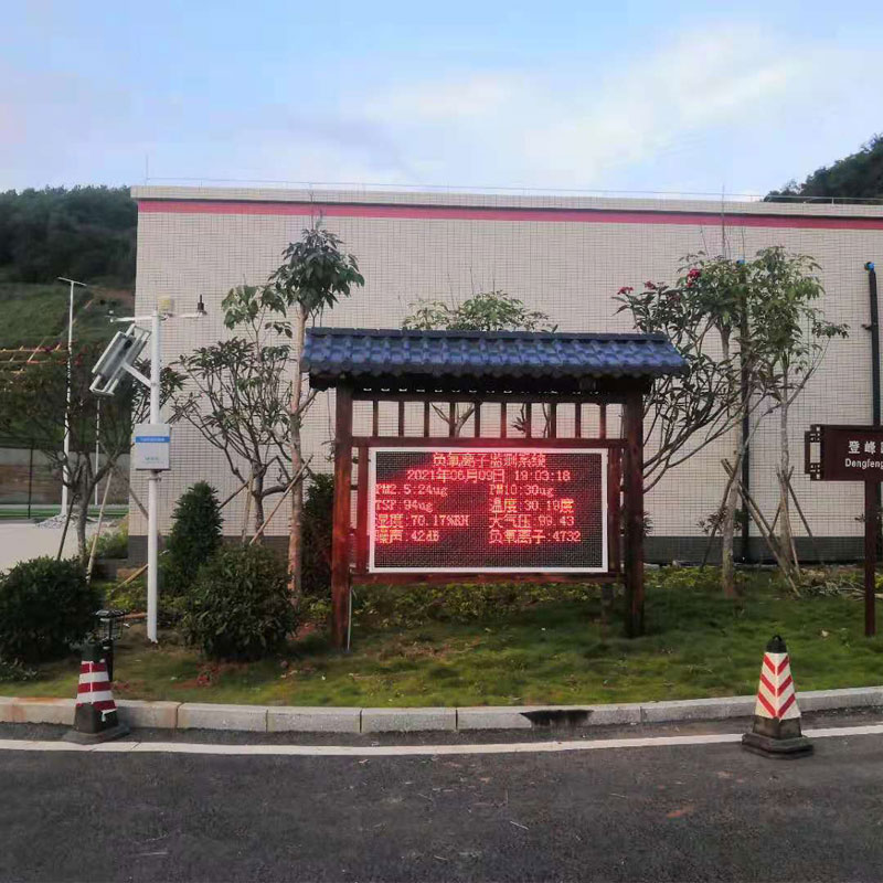 國產大氣負氧離子監測系統，搭配防腐木，又實用又美觀